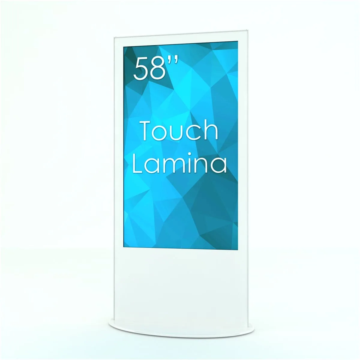 Lamina 58 Tum 4K Fristående Digital Pekskärm - Vit - Front